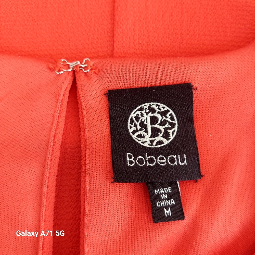 Bobeau Orange Crepe Tank  Shift Dress High Side Slits Sz M - Picture 13 of 15